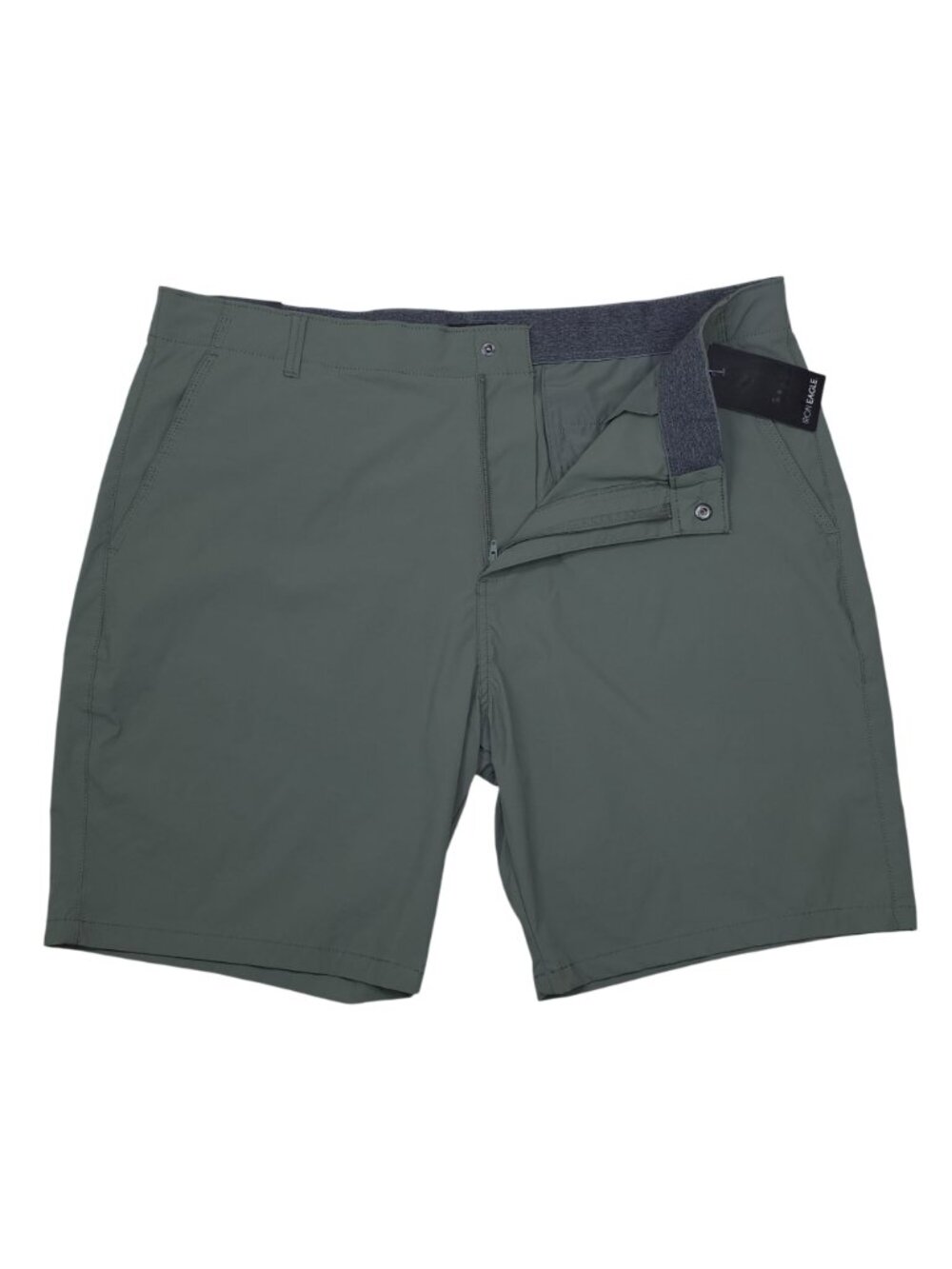 Iron Eagle Mens Stretch Nylon Blend Shorts Size 42 Zippered Pocket Cactus Green - Picture 3 of 8